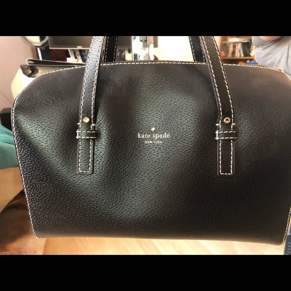 KATE SPADE ♠️Black Zip-UP Satchel Bag - Picture 1 of 5